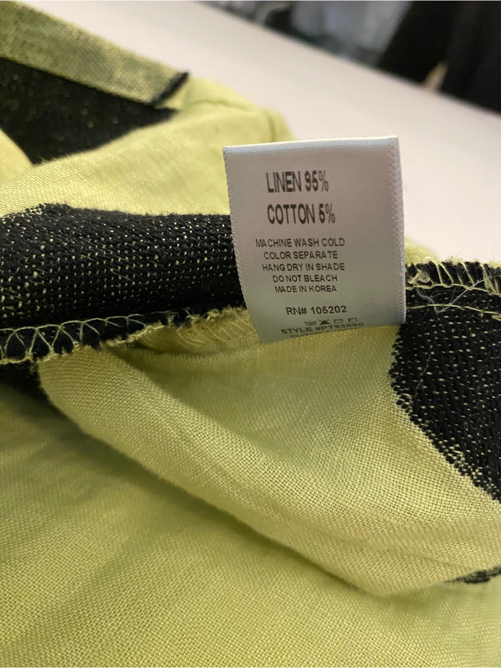 Chalet Sleeveless Lime Green Polka Dot Linen Dress/Tunic - Picture 6 of 7